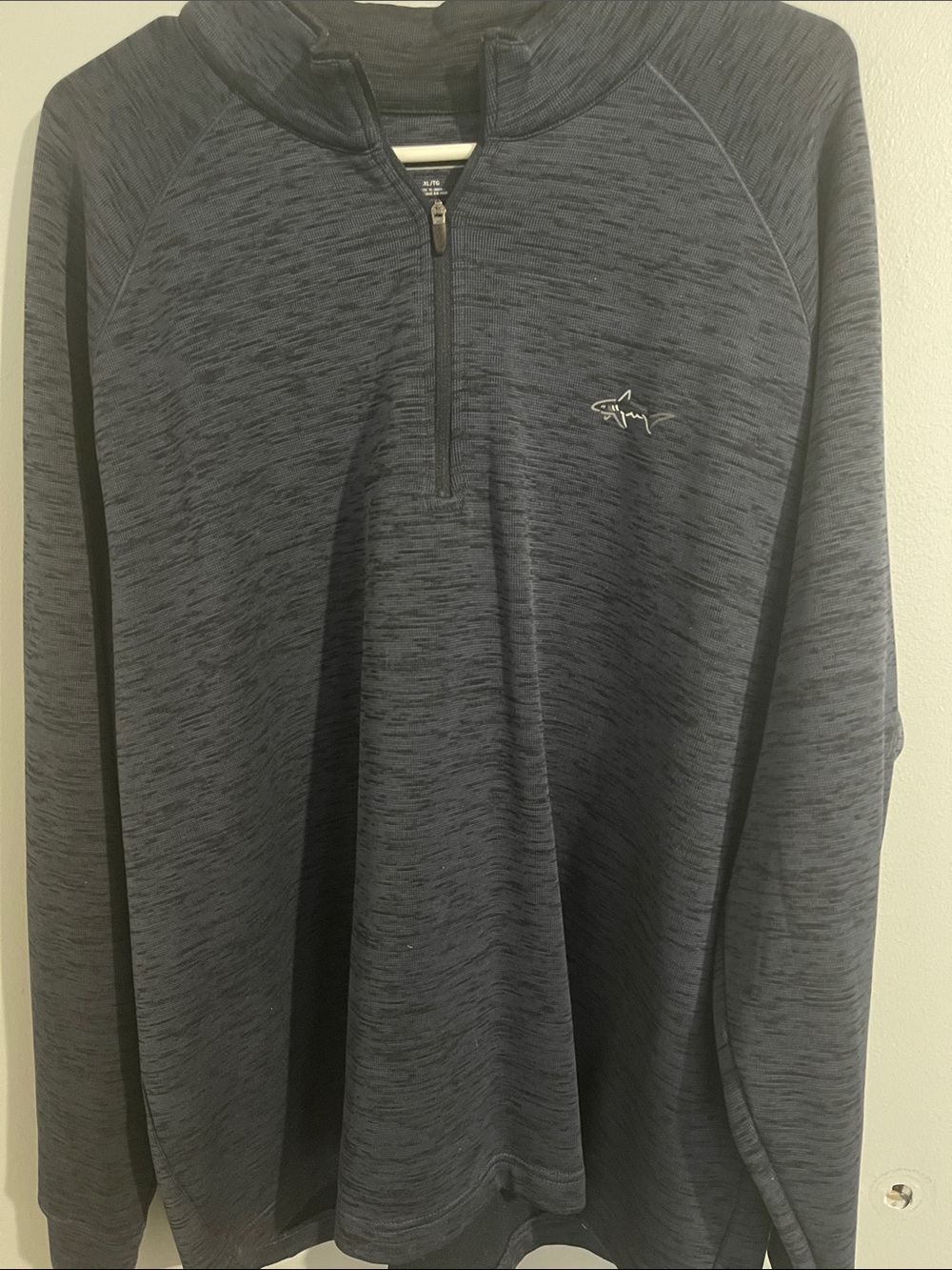 Greg Norman Collection Dark Heather Navy Quarter-Zip Pullover